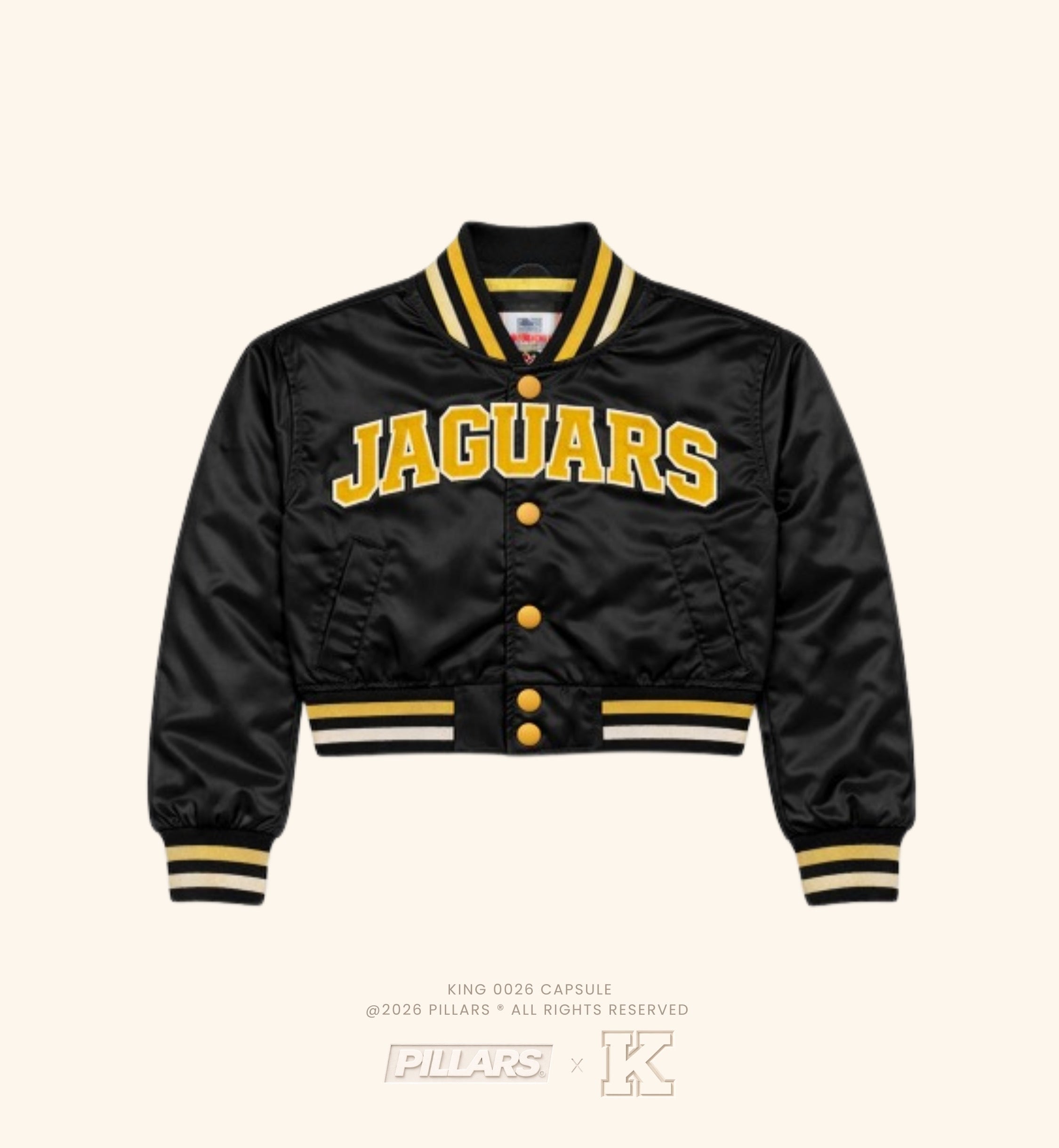 King Capsule — Cropped Women's Varsity Jacket (Single / Pre-Order)