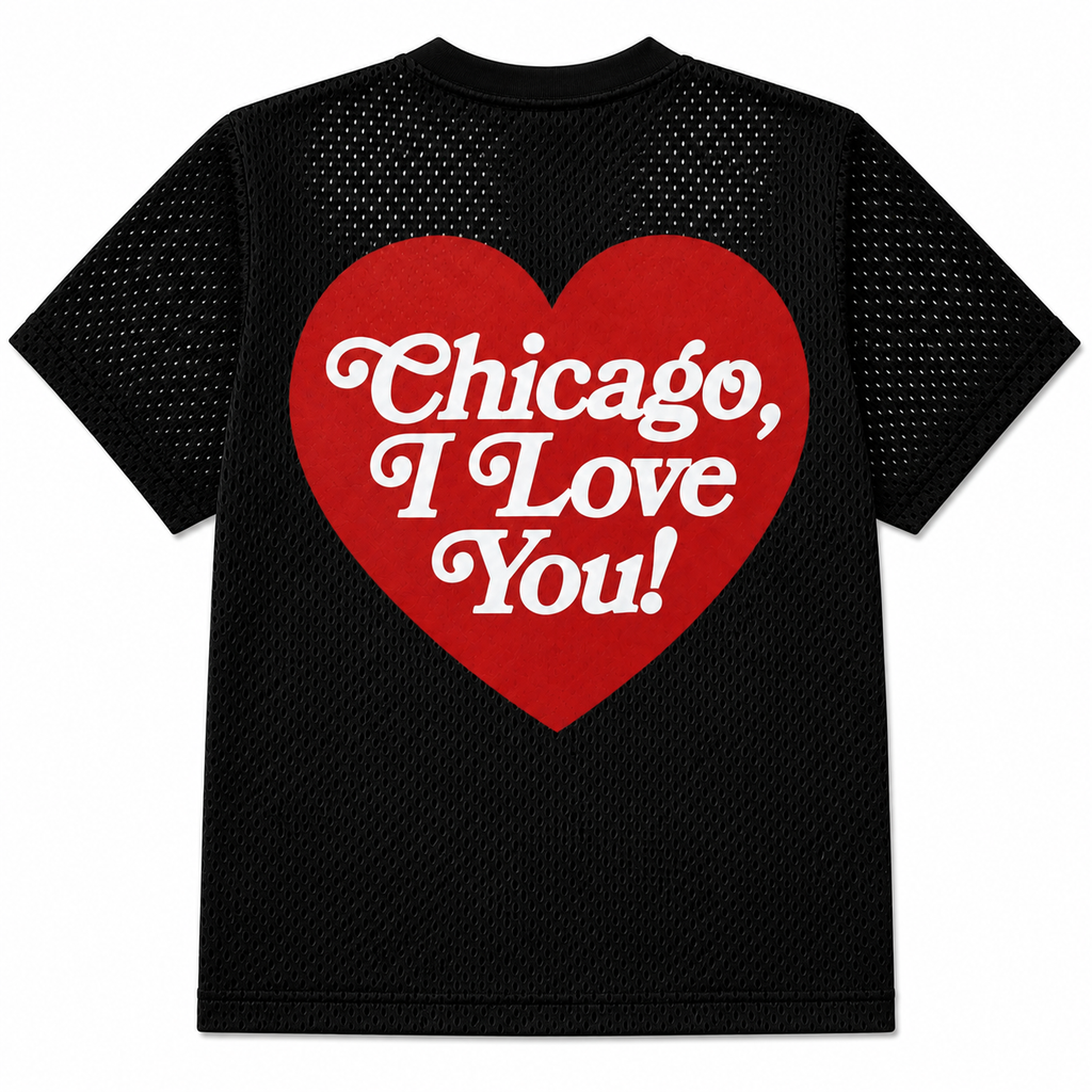 Chicago Heart Practice Jersey - BLACK