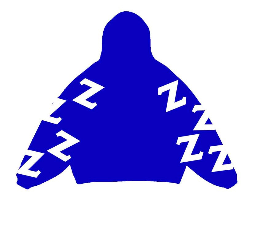 OVERSIZED ZETA SCATTERED HOOD BLUE | WHITE