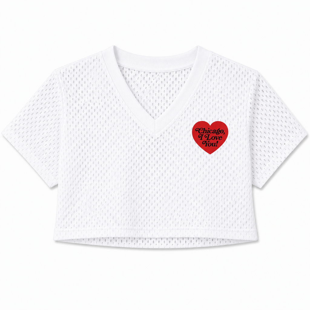 Chicago Heart  Women's Crop Practice Jersey – WHITE