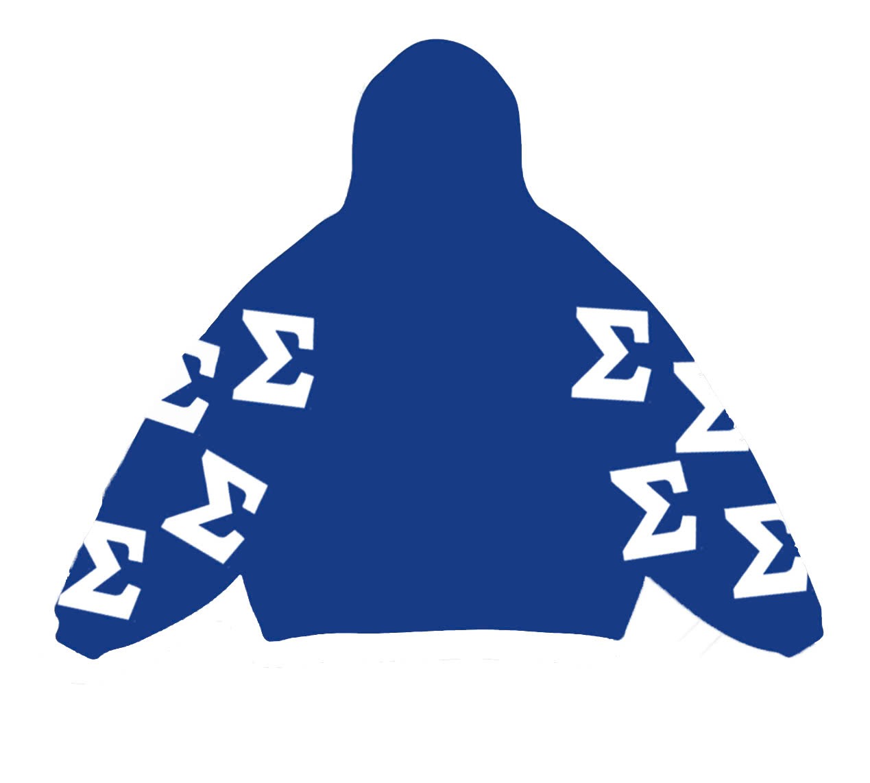 OVERSIZED SIGMA SCATTERED HOOD BLUE | WHITE