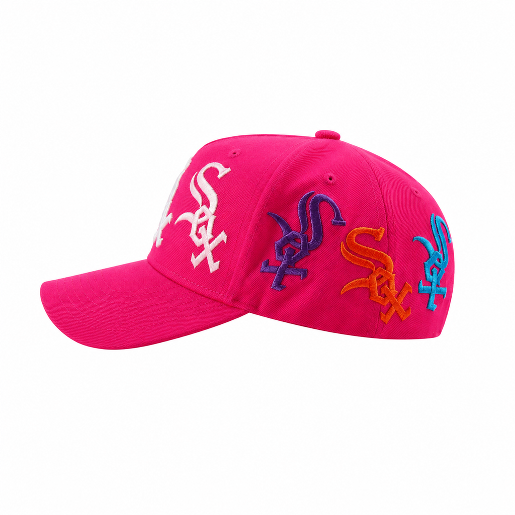 (PRE ORDER) MULTI LOGO SOXS SNAPBACK | PINK / MULTI COLOR (PRE ORDER)