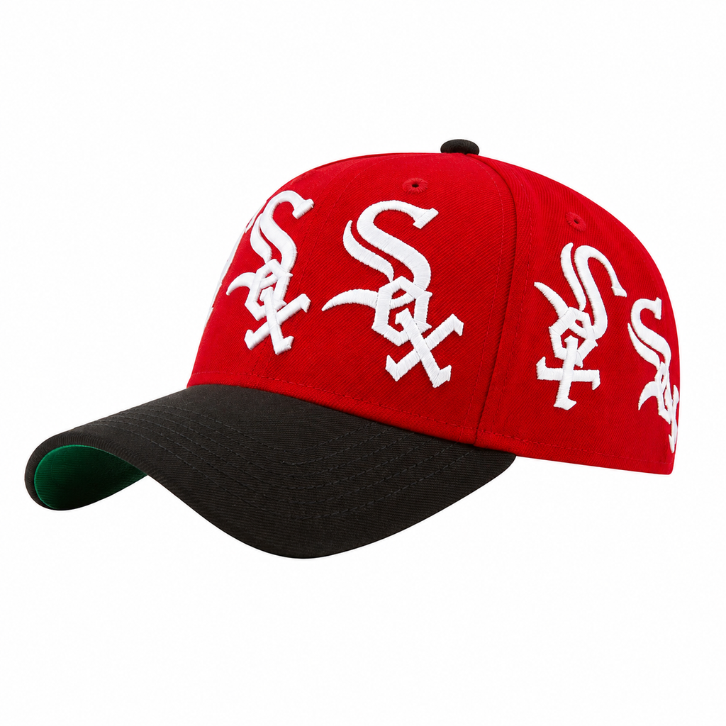 (PRE ORDER) MULTI LOGO SOXS SNAPBACK | BLACK/RED (PRE ORDER)