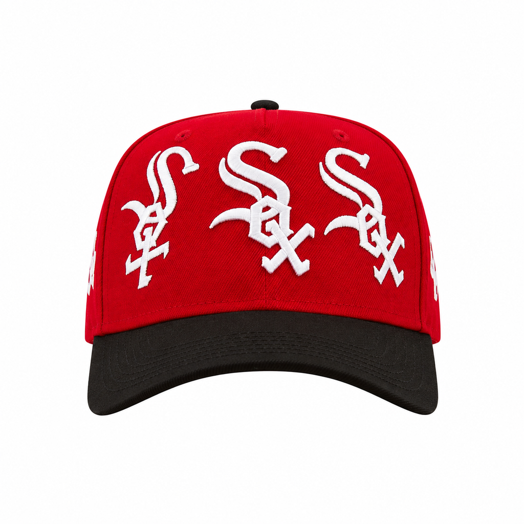 (PRE ORDER) MULTI LOGO SOXS SNAPBACK | BLACK/RED (PRE ORDER)