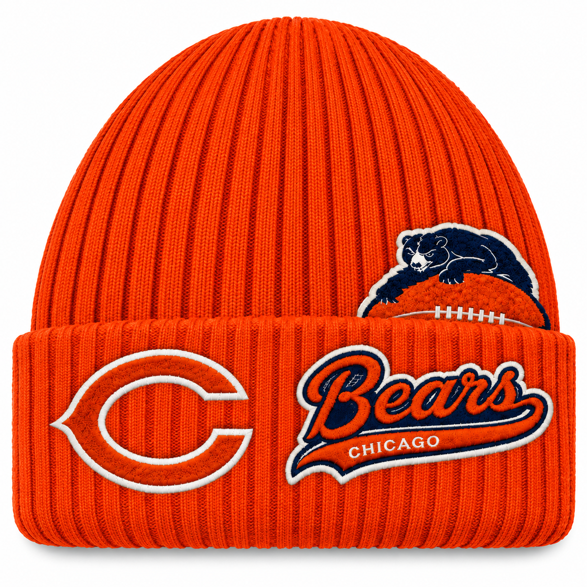 Chicago Bears  — Orange Patch Beanie (Single / Pre-Order) (Ships Nov)