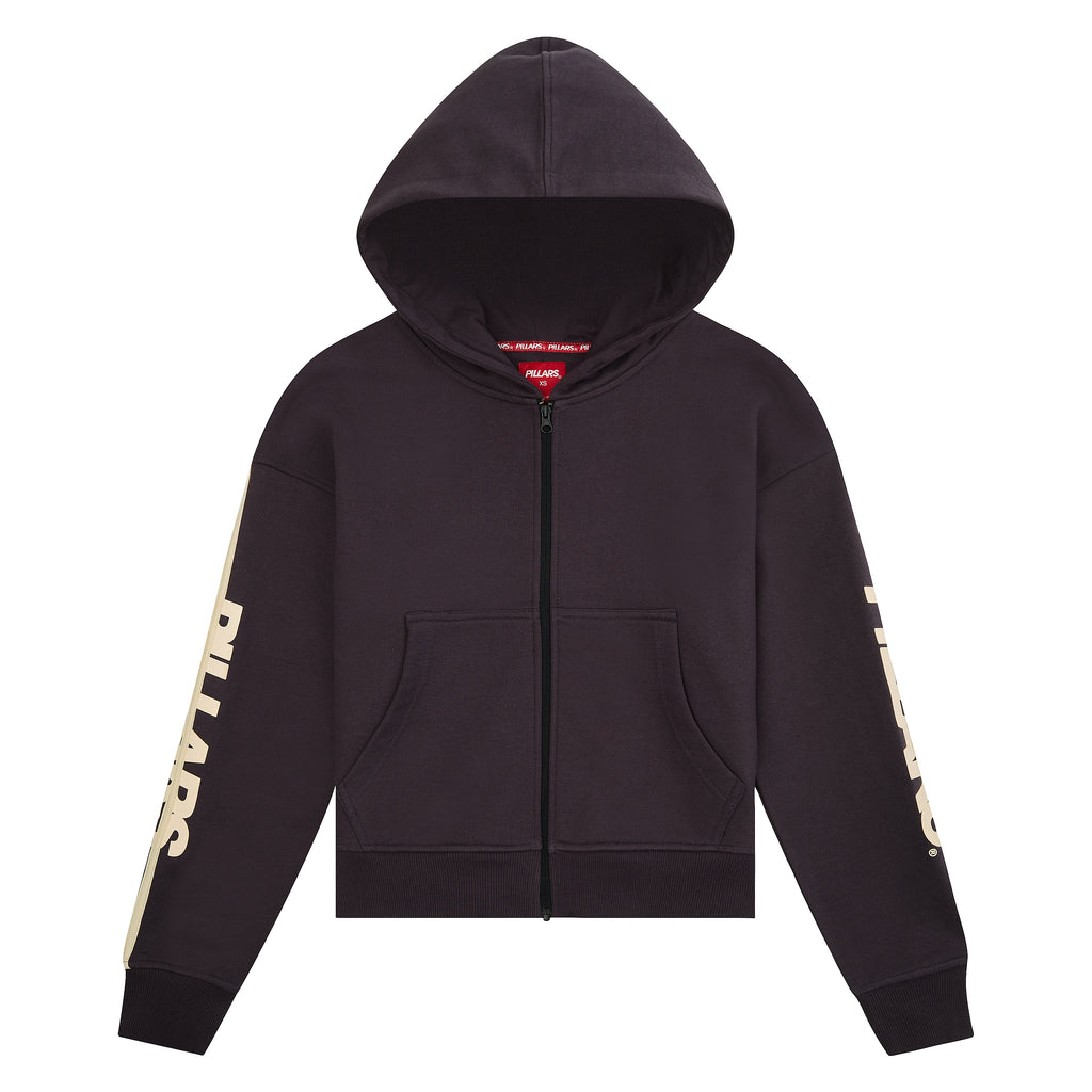 CROPPED STRIPE HOODIE