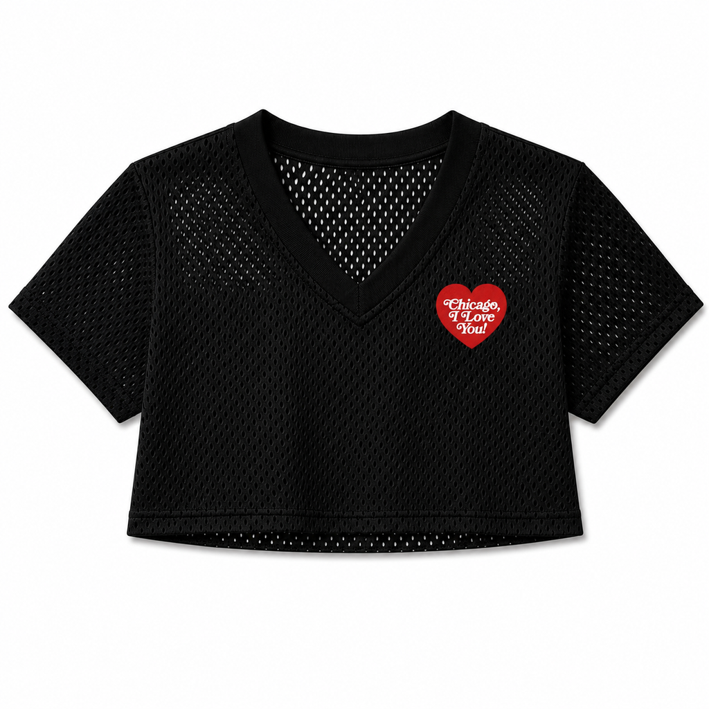 Chicago Heart  Women's Crop Practice Jersey – BLACK