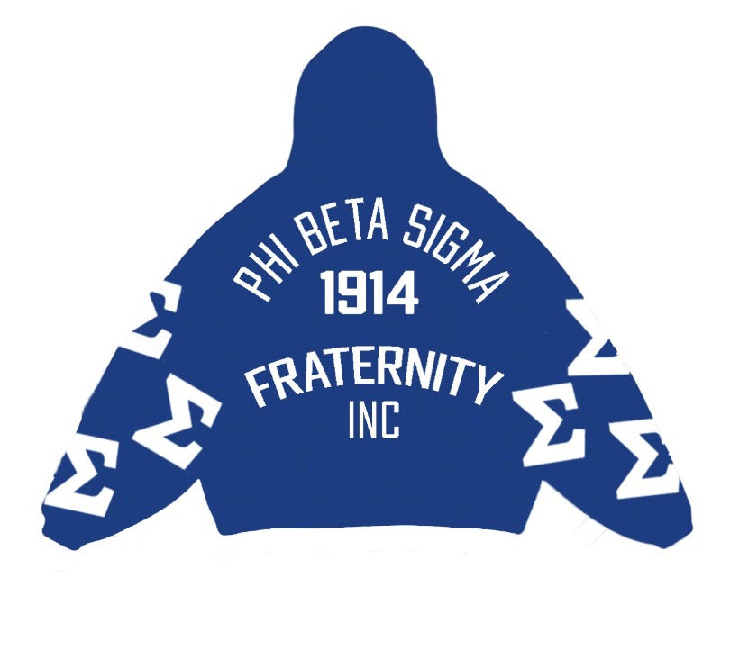 OVERSIZED SIGMA SCATTERED HOOD BLUE | WHITE